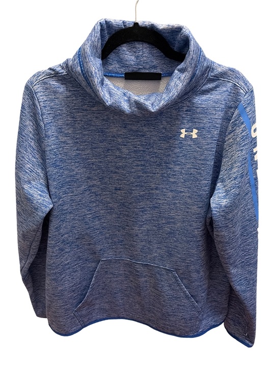 Under Armour Tops - Under Armour Heathered Blue Cowl Neck Athletic Sweatshirt Size XL